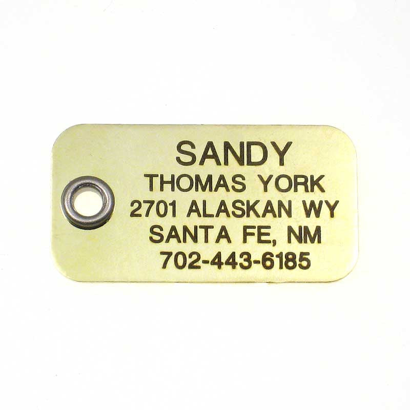 Brass Rectangle, - Lucky Pet